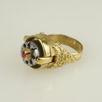 RING Gold pl. Pinfire Gun 2mm. Spy LIMITED EDITION